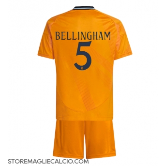 Real Madrid Jude Bellingham #5 Maglia Gara Trasferta Repliche 2024-25 Bambino